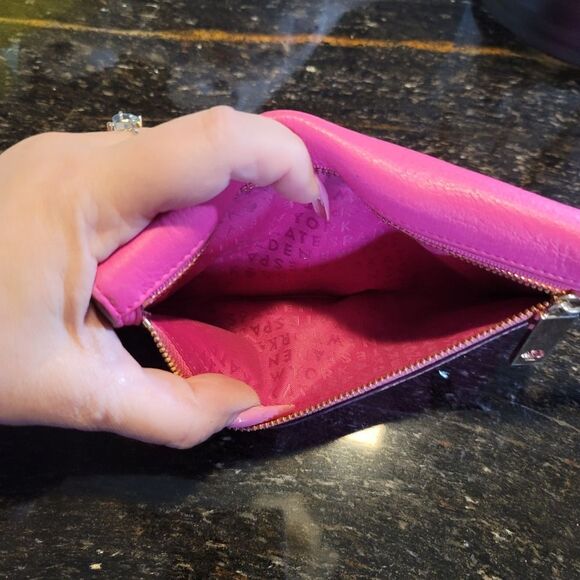 Kate Spade Pink Erin Logan Court Leather Wallet With Wrist Strap - GUC - Picture 3 of 16